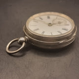 Antique Victorian Silver Fob Pocket Watch Robert Bragge 1888