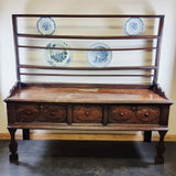 Antique 18th Century Oak Dresser with Plate Rack
