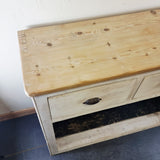 Antique Circa 1900 Reclaimed Painted Pine Dresser Base