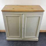 Antique 19th Century Painted Pine Cupboard.