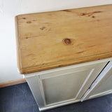Antique 19th Century Painted Pine Cupboard.