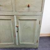 Antique Style 20th Century Painted Pine Cupboard with Drawers.