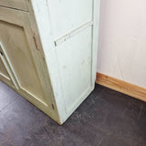 Antique Style 20th Century Painted Pine Cupboard with Drawers.