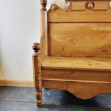 Vintage 20th Century Pine Monks Storage Bench