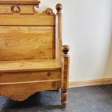 Vintage 20th Century Pine Monks Storage Bench