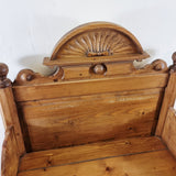 Vintage 20th Century Pine Monks Storage Bench