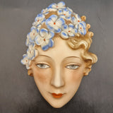 Antique German Goebel Bee Back Stamp Wall Mask or Face Art Deco