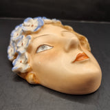 Antique German Goebel Bee Back Stamp Wall Mask or Face Art Deco