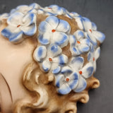 Antique German Goebel Bee Back Stamp Wall Mask or Face Art Deco