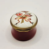 Halcyon Days Enamels Tulips British Museum collection Trinket Pill Box