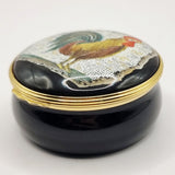 Halcyon Days Enamels Mosaic of a Cockerel Enamel Trinket or Pill Box