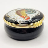 Halcyon Days Enamels Mosaic of a Cockerel Enamel Trinket or Pill Box