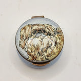 Crummles and Co Long Haired Pekingese Dog Enamel Trinket or Pill Box