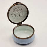 Crummles and Co Long Haired Pekingese Dog Enamel Trinket or Pill Box