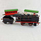 O Gauge Tin Plate Locomotive, Tender and 2 Carriages , Pioner Expressen