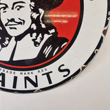 Rare and Unusual Vintage Dutch Masters Paints Double-sided Enamel Sign