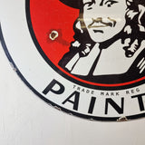 Rare and Unusual Vintage Dutch Masters Paints Double-sided Enamel Sign
