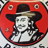 Rare and Unusual Vintage Dutch Masters Paints Double-sided Enamel Sign