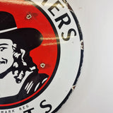 Rare and Unusual Vintage Dutch Masters Paints Double-sided Enamel Sign