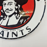 Rare and Unusual Vintage Dutch Masters Paints Double-sided Enamel Sign