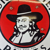 Rare and Unusual Vintage Dutch Masters Paints Double-sided Enamel Sign