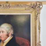 Antique Portrait of a Gentleman in 19th Century Attire Large Oil on Canvas