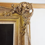 Antique Portrait of a Gentleman in 19th Century Attire Large Oil on Canvas