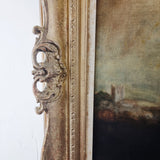 Antique Portrait of a Gentleman in 19th Century Attire Large Oil on Canvas