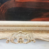 Antique Portrait of a Gentleman in 19th Century Attire Large Oil on Canvas