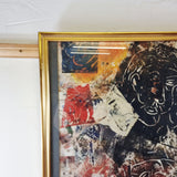 Pierre Imhof Abstract Oil on Paper, Signed and Dated 84