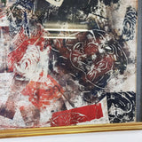 Pierre Imhof Abstract Oil on Paper, Signed and Dated 84