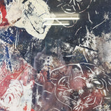 Pierre Imhof Abstract Oil on Paper, Signed and Dated 84