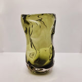 Whitefriars Knobbly Designed Green Glass Vase