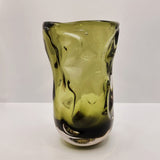 Whitefriars Knobbly Designed Green Glass Vase