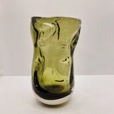 Whitefriars Knobbly Designed Green Glass Vase