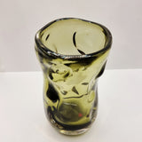 Whitefriars Knobbly Designed Green Glass Vase