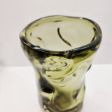 Whitefriars Knobbly Designed Green Glass Vase