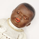 Rare Armand Marseille 362 Model Black Bisque Head with Moving Eyes and Teeth