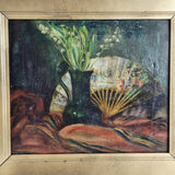 Victorian 19th Century Still Life Oil on Canvas