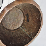 Antique 19th Century Riveted Copper Cauldron/ Wash Pot or now Log box