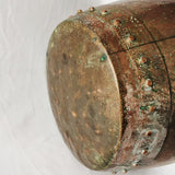 Antique 19th Century Riveted Copper Cauldron/ Wash Pot or now Log box