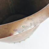 Antique 19th Century Riveted Copper Cauldron/ Wash Pot or now Log box
