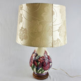 Vintage Moorcroft Hibiscus or Iris Pattern Lamp with shade