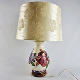Vintage Moorcroft Hibiscus or Iris Pattern Lamp with shade