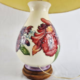 Vintage Moorcroft Hibiscus or Iris Pattern Lamp with shade