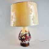 Vintage Moorcroft Hibiscus or Iris Pattern Lamp with shade