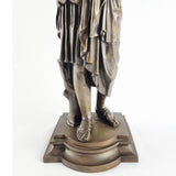 Antique 19th Century Bronze Roman Female Diety By Gautier Editeur Diana De Gables