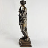 Antique 19th Century Bronze Roman Female Diety By Gautier Editeur Diana De Gables