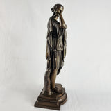 Antique 19th Century Bronze Roman Female Diety By Gautier Editeur Diana De Gables