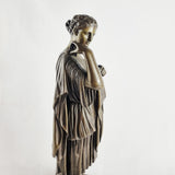 Antique 19th Century Bronze Roman Female Diety By Gautier Editeur Diana De Gables